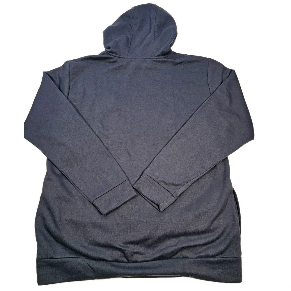 Adidas Mens M Pocket Hoodie Aurink Navy Blue Pullover Sweatshirt XL JG8147‎